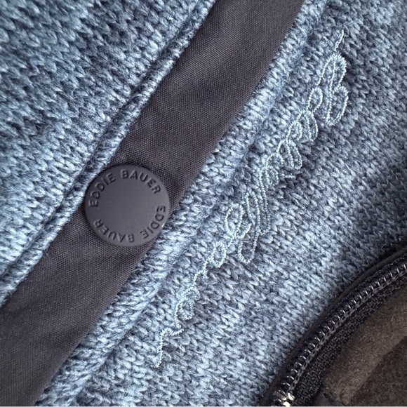 Eddie Bauer 1/4 Zip Pullover Sweater - Men’s Large - Blue Heather - Picture 3 of 4